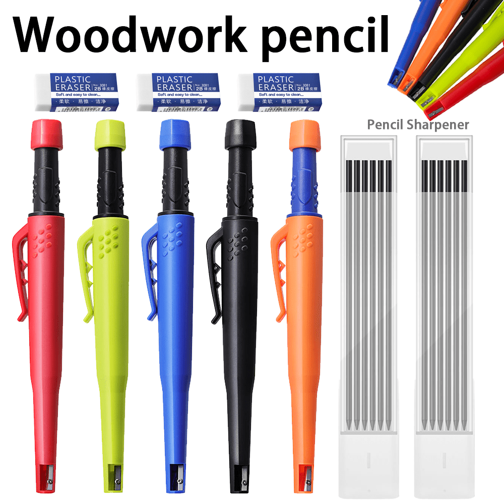 Set de Crayons de Chantier avec Mines Rétractables