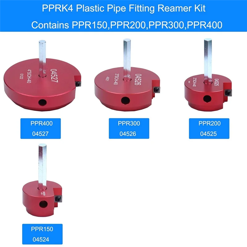 Kit 4 Alésoirs PVC – Pour Perceuse Mandrin 13 mm