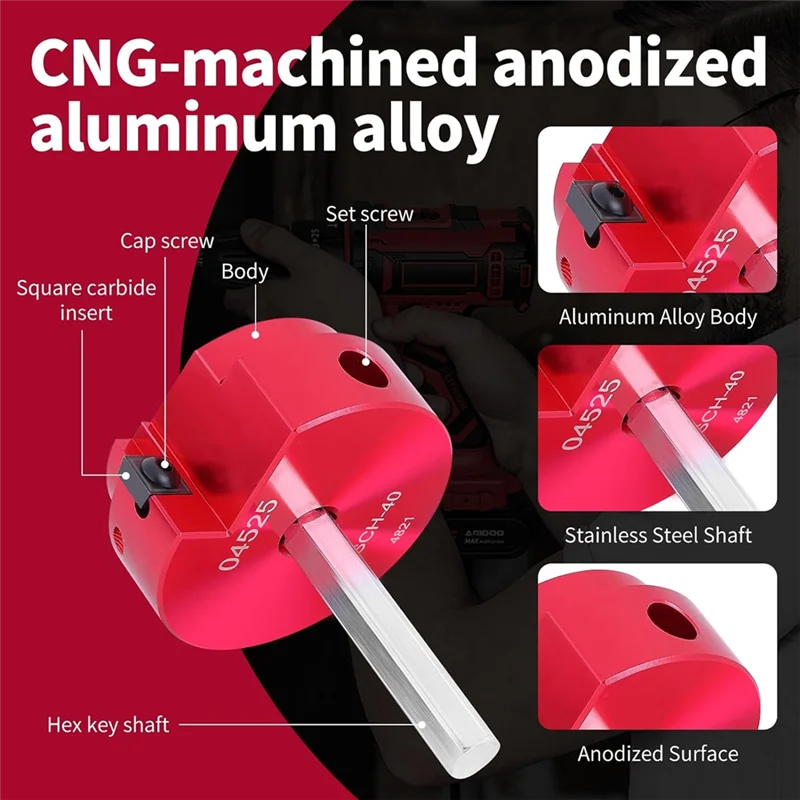 Kit 4 Alésoirs PVC – Pour Perceuse Mandrin 13 mm