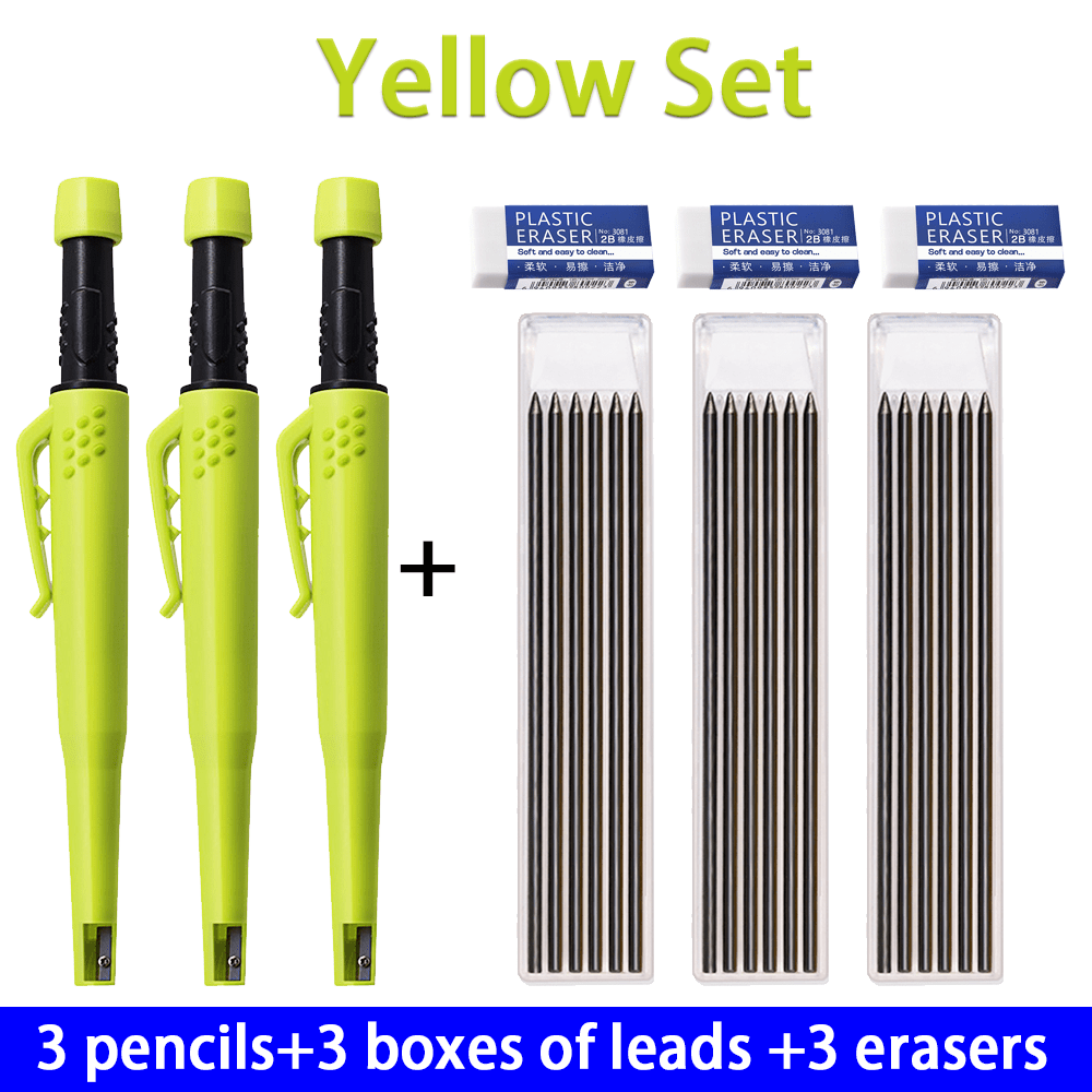 Set de Crayons de Chantier avec Mines Rétractables